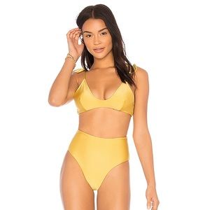 Gorgeous gold metallic bikini set